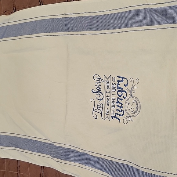 I'm Sorry For What I Said When I was Hungry Embroidered Kitchen Towel - Picture 4 of 4